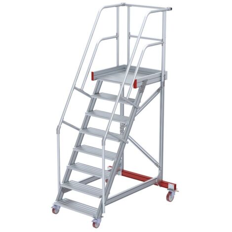 Euroline 513 Wartungsbühne 60° 600mm Stufenbreite 8 Stufen Alu gerieft