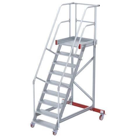 Euroline 513 Wartungsbühne 60° 600mm Stufenbreite 9 Stufen Alu gerieft