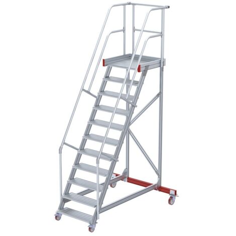 Euroline 513 Wartungsbühne 60° 800mm Stufenbreite 11 Stufen Alu gerieft