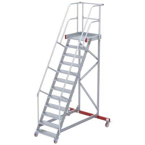 Euroline 513 Wartungsbühne 60° 800mm Stufenbreite 12 Stufen Alu gerieft