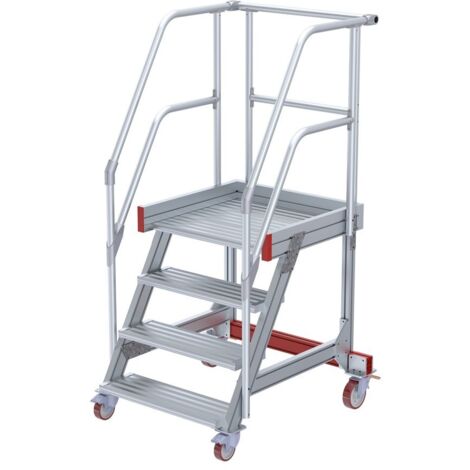 Euroline 513 Wartungsbühne 60° 800mm Stufenbreite 4 Stufen Alu gerieft