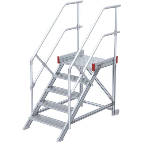 Euroline 514 Anstieg 45° 800mm Stufenbreite 5 Stufen Alu gerieft