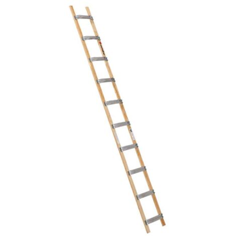 Euroline Holz/Alu Dachdeckerleiter 10 Sprossen