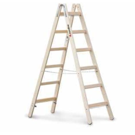 Euroline Holz Sprossenstehleiter 2x5 Sprossen