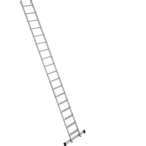 Euroline Premium 30174 Alu Stufenanlegeleiter mit integriertem Anlegegummi 18 Stufen