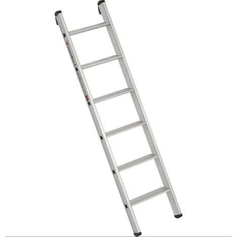 Euroline Premium 30174 Alu Stufenanlegeleiter mit integriertem Anlegegummi 8 Stufen