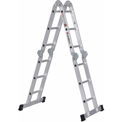 Euroline Premium 304 Klappleiter 4x3 Sprossen