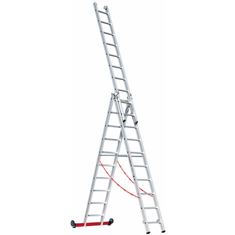 Euroline Premium 30778 Mehrzweckleiter 3-teilig 3x10 Sprossen