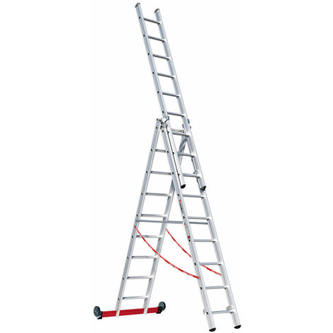 Euroline Premium 30778 Mehrzweckleiter 3-teilig 3x9 Sprossen