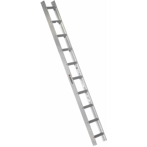 Euroline Premium Kaminkehrerleiter 10 Sprossen Alu natur