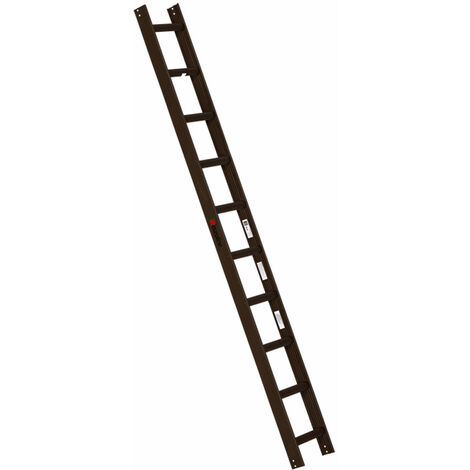 Euroline Premium Kaminkehrerleiter 10 Sprossen RAL8014 Braun