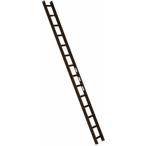 Euroline Premium Kaminkehrerleiter 14 Sprossen RAL8014 Braun