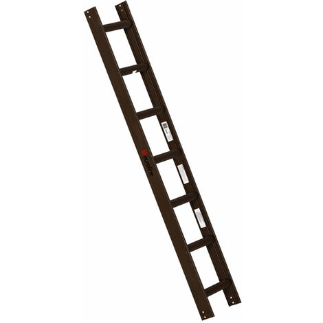 Euroline Premium Kaminkehrerleiter 7 Sprossen RAL8014 Braun