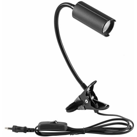 Eurolite KKL-7 lampada a clip LED nero opaco 7 W 3000 K