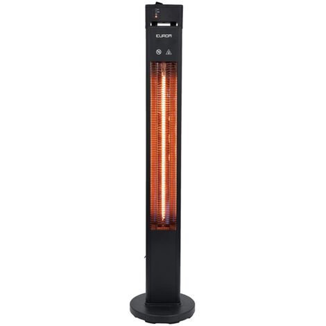 Eurom Chauffage de terrasse Q-Tower 2000 RCD 20m2 2000 watt Noir