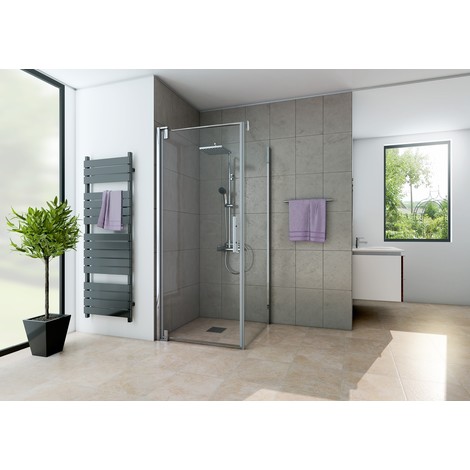 Europa design porte pivotante avec paroi fixe