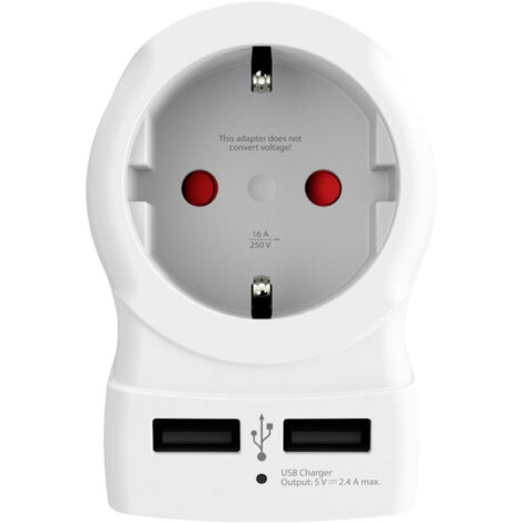 Europa-zu-Großbritannien-Adapter mit USB SKROSS 1500280