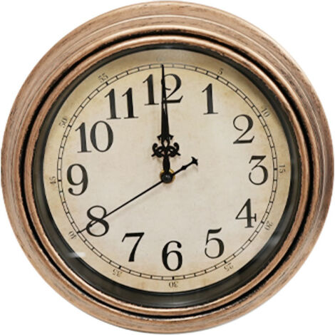 Europäische Wanduhr im Retro-Stil, 30 cm (12 Zoll), geräuschloses Quarzwerk, ideal für Wohnzimmer, Schlafzimmer und alle anderen Räume. Dekorative Wandmontage ohne Bohren.