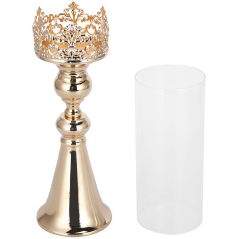 Europäischer Kerzenhalter aus Schmiedeeisen, goldene Verzierung für Hochzeiten und Wohndekoration