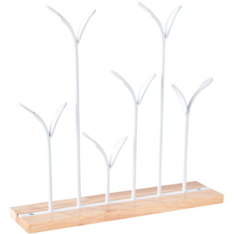 European Style DIY Desktop Jewelry Storage Rack Earrings Necklace Ring Display Stand OrnamentsWhite