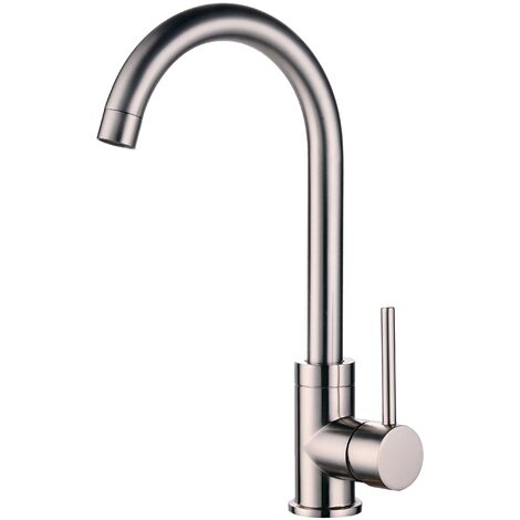 Rubinetto Per Lavello Acciaio.Eurosanit Miscelatore Per Lavello Alto Cordoba Acciaio Inox Satinato E01041