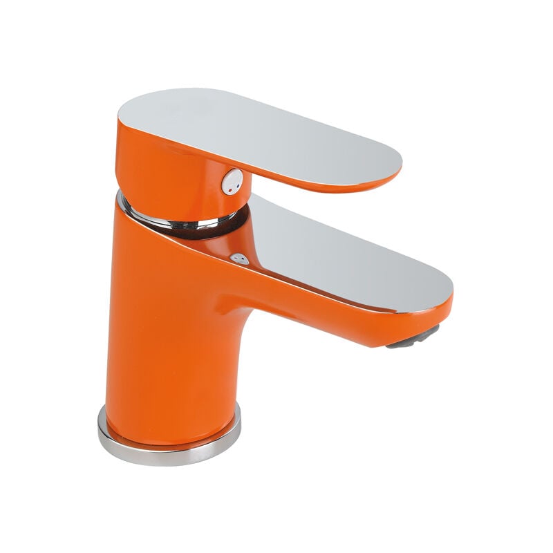 Eurosanit - Mitigeur de lavabo kevon Chromé / Orange