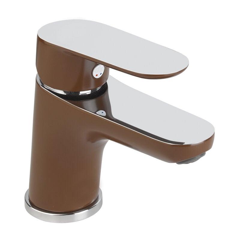Eurosanit - Mitigeur de lavabo kevon Chromé / Chocolat