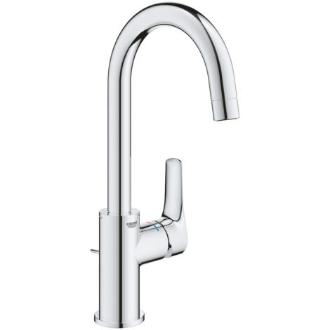 EUROSMART Mitigeur monocommande de lavabo Taille L, avec vidage, Chrome (23970003)