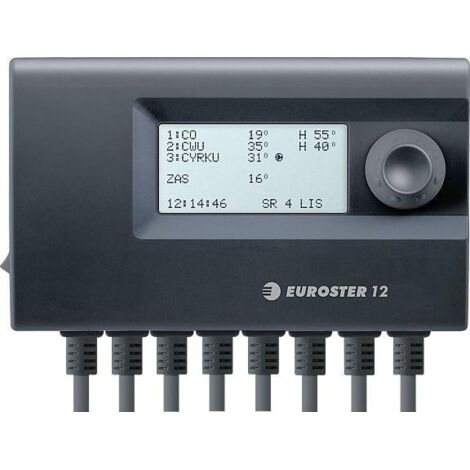 Euroster E12 thermostat noir pour chauffage précis