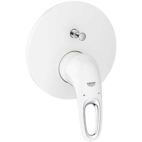 Eurostyle Mezclador monomando de bañera 24049 FMS para 35600 Lever offen moon white