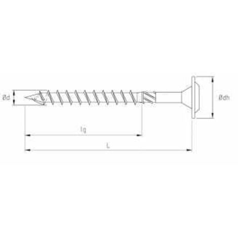 Eurotec Holzbauschraube Paneltwistec Tellerkopf blau 10,0x240 T50 50 Stk