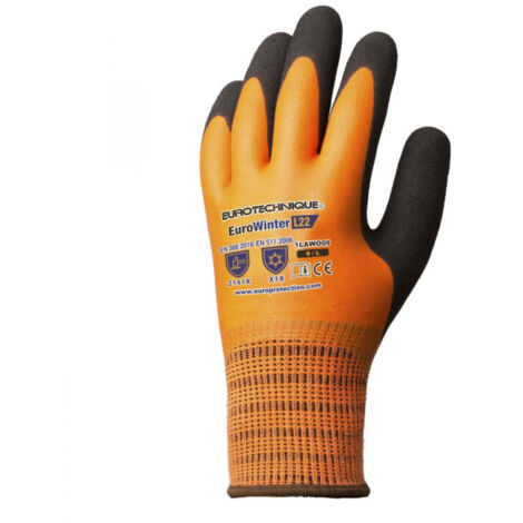 Eurotechnique Eurowinter L22 guanti antifreddo (set di 5) Arancione 10