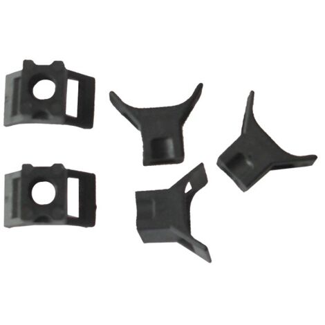 EuroTechnoCom MCO8025 - Scatola da 100 basi avvitabili x Ø5mm - Nero