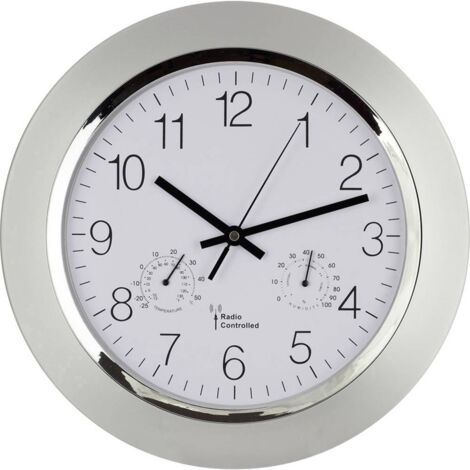 Eurotime 56004 Orologio da parete decorativo argento 34 cm