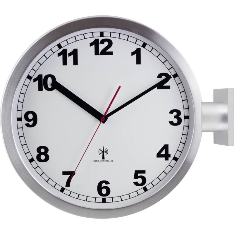 Eurotime - Horloge murale ET-51764-47 radiopiloté(e) 40 cm aluminium