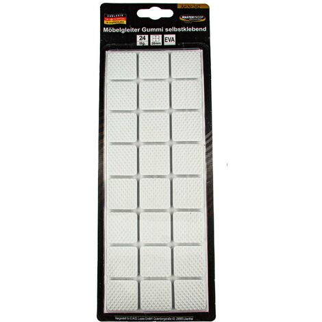 EUROTOOLS Möbelgleiter 342-NBFR, EVA, 28x28 mm, 24 Stück