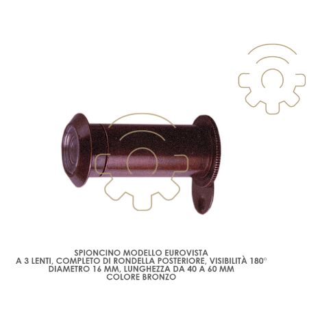 Eurovista judas bronze 3 lentilles 180  16 mm longueur 40 60 mm pour les portes de portail