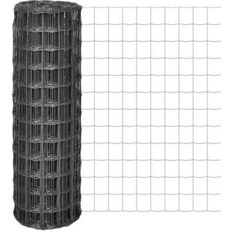 Eurozaun Stahl 10 x 1,2 m Grau