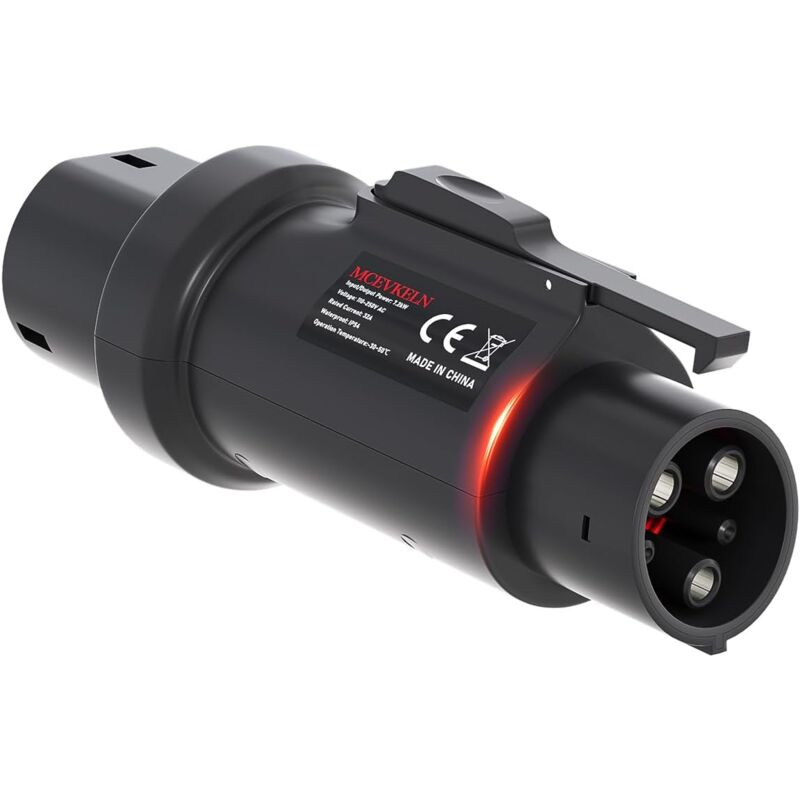 Ev Adaptateur pour Câble de Charge Type2 vers Type1 Véhicules électriques, 32A ev Connecteur pour IEC62196 Câble de Charge à sae J1772 EVs,