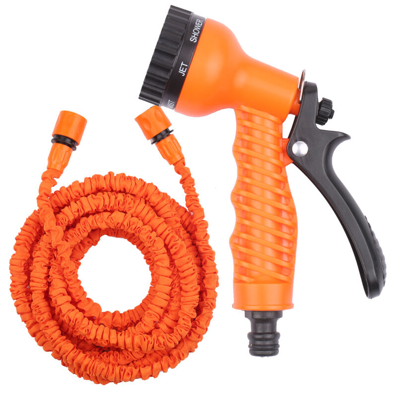 Tuyau d'arrosage extensible 3 fois 46 m, 150 pi, anti-fuite, télescopique, haute pression, flexible, avec buse de pulvérisation 7 fonctions, pour