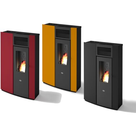 Eva Calor Perla  Stufa a pellet slim 7,5 kW -  - Ambra