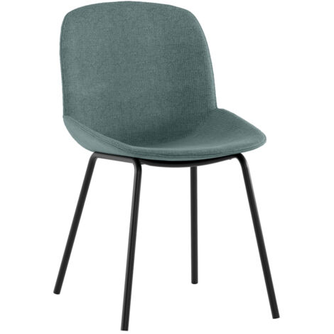 Eva - Sedia in tessuto blu 4 pz