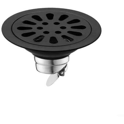 Évacuation de Sol, Siphon de Sol de Douche en Acier Inoxydable Anti-Refoulement, Évacuation de Sol pour Douche Baignoire Bain (rond)