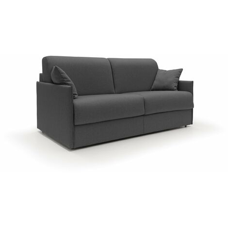 Evans Divano letto matrimoniale in tessuto impermeabile T13 169 cm (mat. 140x197) antracite