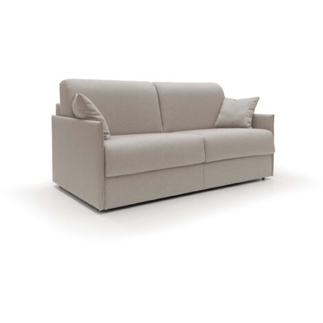 Evans Divano letto matrimoniale in tessuto impermeabile T13 169 cm (mat. 140x197) beige
