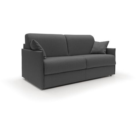 Evans Schlafsofa aus wasserfestem Stoff T13 149 cm (mat. 120x197)  anthrazit