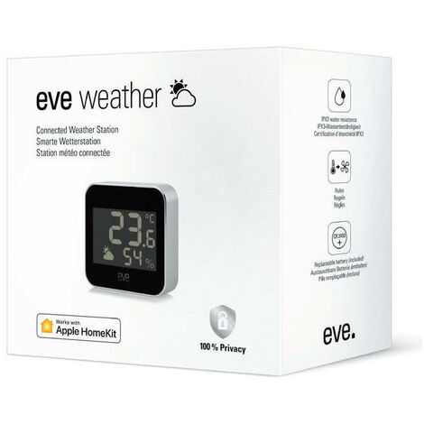 EVE HOME EVE WEATHER - MTO CONNECT E STATION CON LA TECNOLOGÍA APPLE HOMEKIT PARA MONITOREAR LA TEMPERATURA, LA HUMEDAD Y EL CLIMA