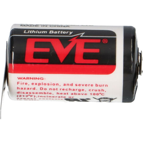 EVE Lithium 3,6V Batterie ER14250 1/2 AA Lötfahne U