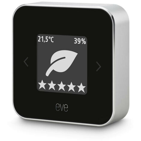 EVE HOME EVE ROOM - SENSOR DE CALIDAD DEL AIRE INTERIOR PARA EL MONITOREO DE LA CALIDAD DEL AIRE (VOC), TEMPERATURA Y TASA