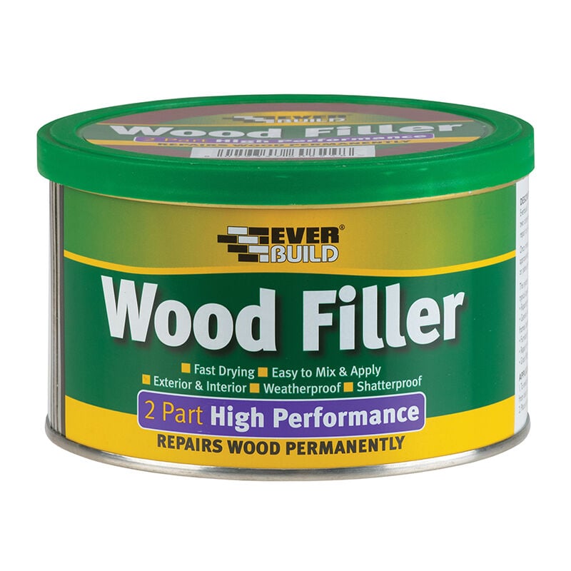 Everbuild - Sika 2-Part High-Performance Wood Filler White 500g EVBHPWFWH500